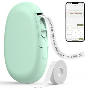 SUPVAN E10 Bluetooth Label Maker Machine with Tape, Continuous Waterproof Label, Versatile App with 35 Fonts and 1k+ Icons, Inkless Labeler for Home, Kitchen, School, Office...